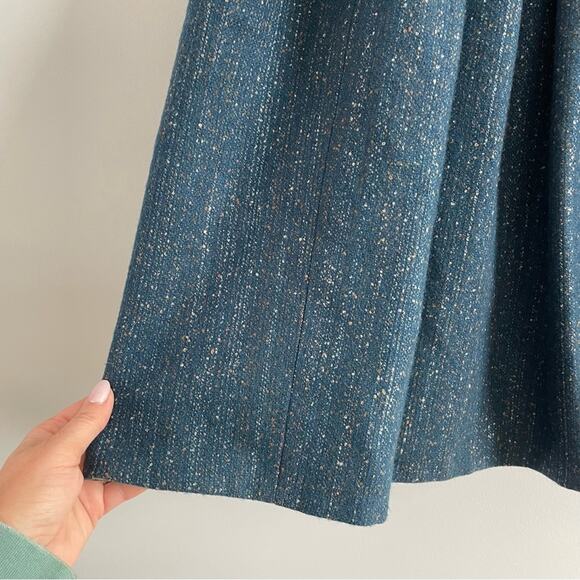Lorick | The Lorick Lady Tweed Wool Blend Wrap Skirt Tie Bow Classy Professional - Picture 3 of 8